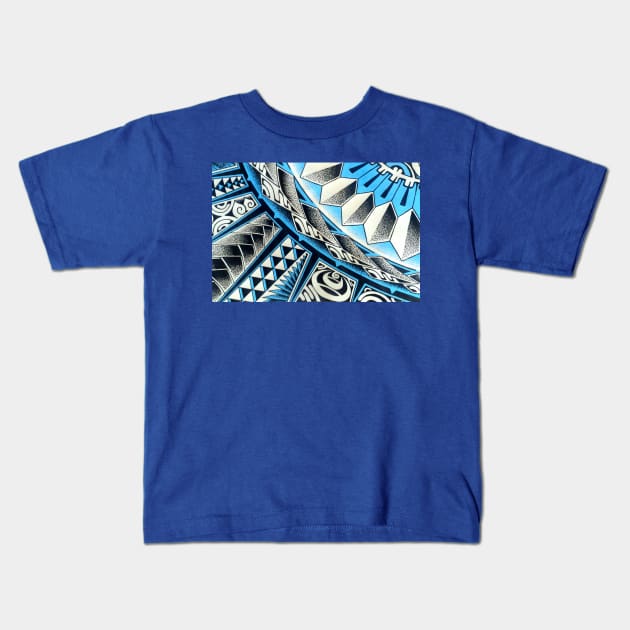 Polynesian tattoo art 7 Kids T-Shirt by Havai'iART&WOOD